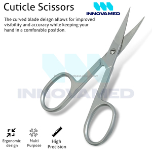 Ciseaux à cuticules russes en acier inoxydable, droits et pointus, de haute qualité, design élégant, longue durée de vie, pointe durable - Product Image 3