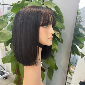 Trending Lace Wig Extensiones de cabello Bang Wig 100% Raw Vietnames Cabello humano Venta completa - Product Image 3