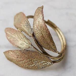 Brass Napkin <b>Ring</b> Modern Classic Leaf Design <b>Circle</b> Table Decoration Napkin <b>Ring</b> Most Selling Sale - Product Image 1
