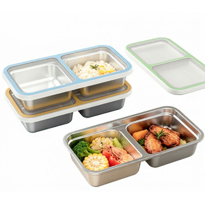 Boîtes de rangement pour cuisine avec couvercles, plateaux repas portables et réutilisables - Product Image 1