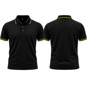 Piqué de punto frontal personalizado para camiseta con cuello redondo, mangas caídas, antiarrugas, transpirable, uniforme corporativo - Product Image 5