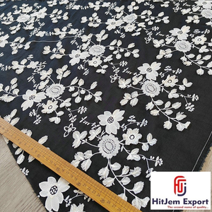 Tissu occultant élégant en coton brodé pour robes de mariée, robes de soirée, sacs et housses - Fabricant OEM ODM pour garçons et filles - Product Image 2