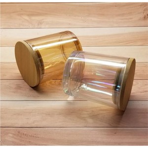 Vintage Sunburst Pattern Glass Candle <b>Jar</b> Elegant Pink Amber Frosted Candle Vessel with Decorative Metal Lid Wholesale Supplier - Product Image 6
