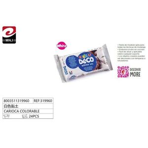 Argilla Bianca Modellabile Carioca Deco 50g per Artigianato e Decorazioni - Product Image 1