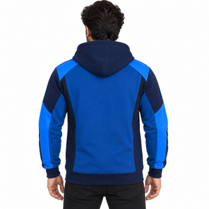 Sudadera con capucha y cremallera para hombre, personalizada, con cremallera completa, material de forro polar ligero, textura suave, ajuste cómodo, uso diario, OEM - Product Image 2