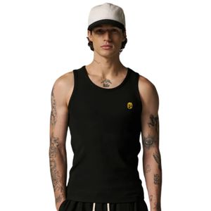 Débardeur côtelé sans manches en coton noir uni pour homme – Coupe ajustée, idéal pour l'été, usage décontracté, vente en gros OEM - Product Image 6