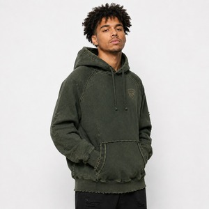 Sweat à capuche en molleton pour homme, effet vieilli, intérieur doux et chaud, finition délavée vintage, design durable, coupe confortable, idéal pour l'hiver et les occasions décontractées - Product Image 4