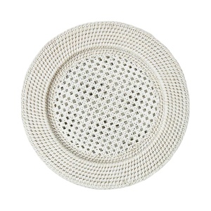 Elegant <b>Rattan</b> Plate Vietnam Handwoven Round Charger Plate Rustic Serving Tray Natural Eco <b>Dining</b> <b>Table</b> Decoration Craft 33Cm - Product Image 1