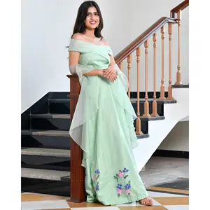 Lehenga Choli Verde con Estampado Digital, Estilo Tradicional de Diseñador de Bollywood, Corte Ajustado, para Mujer, Ideal para Bodas, Diwali, Fiestas en la Playa, Ropa India - Product Image 1