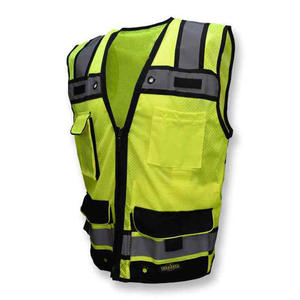 Gilet de travail haute visibilité, design réfléchissant, multi-poches, style utilitaire, léger, confortable, coupe ajustée pour l'extérieur, gilet réfléchissant - Product Image 2