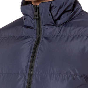 Chaqueta Acolchada con Capucha para Hombre, Cortavientos, de Poliéster, Informal, para Invierno, con Cierre de Cremallera y Diseño de Color Sólido - Product Image 5