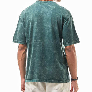 Camiseta Casual con Lavado Ácido para Hombre, Diseño Moderno, Tela Cómoda, Perfecta para la Moda Urbana Diaria - Product Image 3