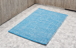 Tapis en coton épais antidérapant fait main avec poils moyens et entretien facile - Product Image 4