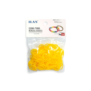 Elastici gialli da 300 pezzi per artigianato e creazione di gioielli - Product Image 1