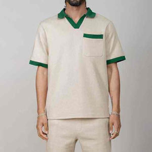 Customizable Men's Casual for Polo Shirt Fashionable and Versatile <b>Classic</b> Solid Color Plus Size for Polo - Product Image 2