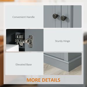 Mobile Bar Caffè Scuro con 2 Cassetti e Doppia Anta, Credenza per Cucina, Soggiorno, Ingresso - Villa e Sala da Pranzo - Product Image 5
