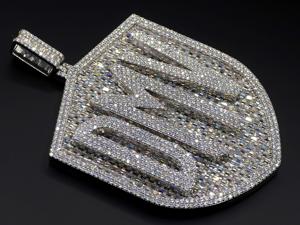 Custom Letter Luxury Diamond Pave Name <b>Pendant</b> 10K 14k <b>Solid</b> <b>Gold</b> 925 Silver rose <b>gold</b> lab grown Diamond Iced hip hop jewelry - Product Image 1