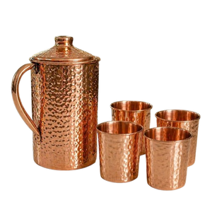 Wholesale Modern Design Hammered Copper Stemless <b>Glass</b> <b>Set</b> Luxury Metal <b>Tumbler</b> Cup for Bar and Party - Product Image 5