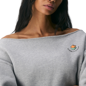 Sweat-shirt Premium Femme Décontracté à Épaules Dénudées avec Logo Personnalisé, en Mélange de Coton Tricoté, Manches Longues, pour le Printemps, Style Athleisure - Product Image 3