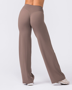 High Waisted Wide Leg <b>Leggings</b> <b>Flared</b> Yoga Pants for Fitness Gym Workout Running Sports Training Custom OEM ODM Activewear - Product Image 4