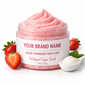 Exfoliante Corporal de Fresa con Azúcar, Marca Privada OEM, Exfoliante Corporal Hidratante para el Cuidado de la Piel, para una Piel Más Brillante y Suave - Product Image 1