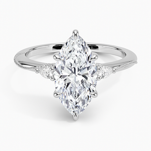 BOJ <b>Ring</b> 032 Marquise Cut 925 Silver Camellia Three Stone Diamond <b>Ring</b> 2ct D Color VVS1 Moissanite GRA Certified Low Price <b>Ring</b> - Product Image 1