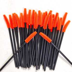 แปรงปัดขนตาแบบใช้ซ้ำได้ ด้ามจับพลาสติก ขนแปรงนุ่มพิเศษ สำหรับทำความสะอาดขนตาและคิ้ว อุปกรณ์แต่งหน้าสำหรับต่อขนตา - Product Image 5