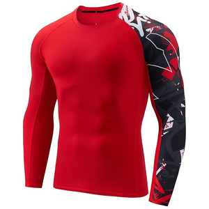 Men <b>Compression</b> <b>Shirt</b> Long Sleeve Rash Guard Graphic Print UV Protection Quick Dry OEM Supplier - Product Image 3
