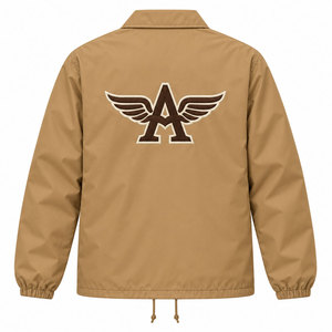 Veste de coach personnalisée pour homme, légère, résistante à l'eau, avec boutons pression, streetwear, coupe-vent avec logo imprimé et brodé - Product Image 2