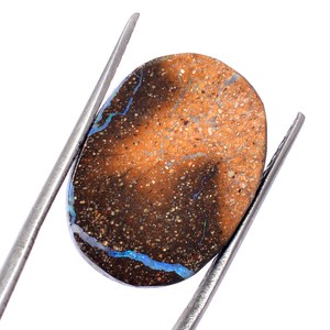 Opale de Boulder AAA, cabochon ovale 13x18mm, opale de feu australienne naturelle rare, pierre semi-précieuse en vrac pour la fabrication de bijoux - Product Image 2