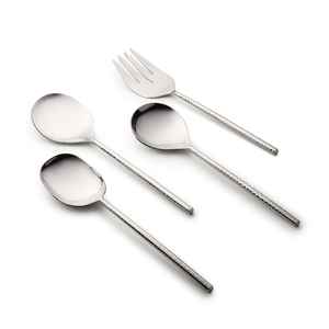 Cuillère à salade en acier inoxydable au design moderne avec manche en résine perlée, compatible lave-vaisselle, pour cuisine, hôtels, maisons, qualité export - Product Image 3