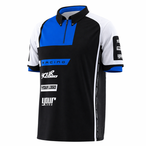 Chemises polo de course pour hommes, design personnalisé de haute qualité, 100 % polyester, impression par sublimation intégrale, respirantes, OEM - Product Image 4