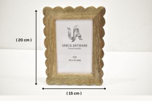 Ensemble de 3 cadres photo rustiques en bois massif sculpté, impression UV, naturels, décoratifs, pour table, maison, bureau, écologiques, durables, rectangulaires - Product Image 5