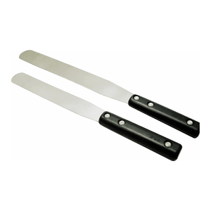 Spatule plate avec lame en acier inoxydable et manche en plastique pour le mélange de pommades en laboratoire - Product Image 3