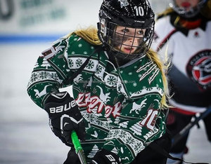 Venta al por mayor de equipo personalizado nombre impreso calcetines y camisetas de hockey sublimado equipo de hockey sobre hielo uniforme Conjunto para las mujeres - Product Image 1