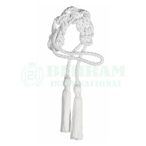 Cordons de croix personnalisés de qualité supérieure en polyester/coton/nylon, légers, enduits, avec pompons pour prêtre, noués, pour usage liturgique - Product Image 5