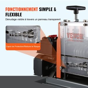 Spellatura Cavi Elettrici con Motore da 60W, Spellafili Motorizzato a 6 Lame Circolari, 1 F, Indicatore di Profondità, Attrezzatura per Riciclo Rottami Metallici - Product Image 4