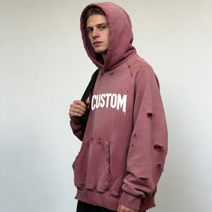 Sudaderas con Capucha para Hombre, Estilo Casual Diario, Color Turquesa, Tie-Dye, Personalizables, con Cierre y Bolsillos, Venta al Por Mayor de Fábrica - Product Image 2