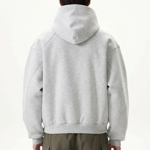 Sweat-shirt à capuche zippé surdimensionné pour homme de qualité supérieure, vêtements de sport élégants, tissu en molleton de coton lourd respirant - Product Image 2