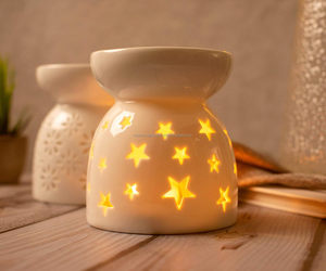 ที่วางเทียนเซรามิกสำหรับน้ำมันหอมระเหย เครื่องอุ่นเทียน เหมาะสำหรับตกแต่งบ้าน ของขวัญสำหรับการทำสมาธิ - Product Image 5