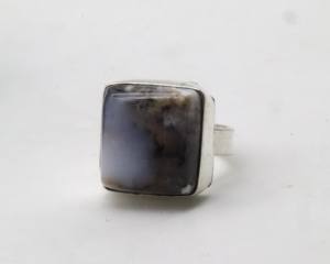 Anillo Ajustable de Ágata Natural para Mujer – Anillo de Plata Alemana Hecho a Mano con Piedra de Ágata, Joyería Boho con Piedras Preciosas - Product Image 2