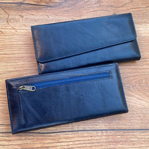 กระเป๋าสตางค์ยาวหนังแท้แบบเต็มรูปแบบสำหรับผู้หญิงกระเป๋าคลัทช์หนังวัวคุณภาพสูงมีช่องใส่บัตรเครดิต - Product Image 5