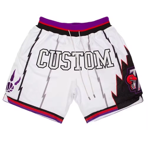 Custom Breathable Basketball Mesh Shorts for Men Double <b>Layer</b> Zipper Side Pockets Casual Anti-Wrinkle Sublimation Printing - Product Image 5
