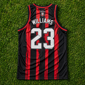 เสื้อบาสเก็ตบอลทีมสั่งทำพิเศษ ไซส์ใหญ่พิเศษ ระบายอากาศได้ดี แห้งเร็ว ผ้าโพลีเอสเตอร์ 100% สกรีนชื่อผู้เล่นตามสั่ง - Product Image 3