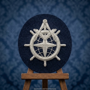 Custom Masonic Regalia Bullion Wire Badges Hand Embroidered Freemason Patch for Craft Lodge Uniform Gold Silver <b>Thread</b> Crest - Product Image 1