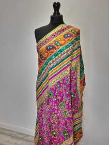 6. Fashion <b>scarves</b>, <b>shawls</b> & hijab <b>Traditional</b> Women <b>Shawl</b> Hand Embroidered Custom Design Mirror Work Festive Wear By AM IMPEX S - Product Image 2
