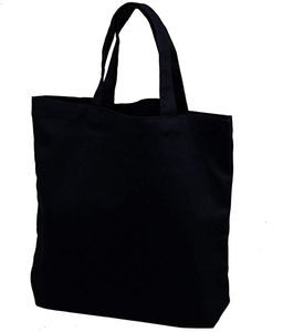 Sac fourre-tout en toile de coton biologique recyclé avec logo personnalisé imprimé, grand sac de shopping réutilisable en toile de coton avec logo - Product Image 4