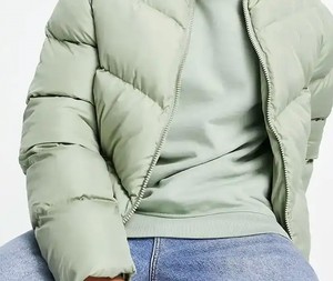 High Quality Men's Winter Casual Woven Puffer Jacket Custom Quilted Bomber Turn-<b>down</b> Collar Polyester Lining Thick Waterproof - Product Image 2