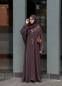 Offre Spéciale – Abaya Modeste de Dubaï à Manches Longues, Ornée de Perles et de Paillettes, Faite à la Main, Traditionnelle, pour Mariage, en Polyester, pour Femme, Automne/Printemps - Product Image 2