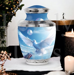 Urna funeraria decorativa para cenizas de seres queridos, urna conmemorativa sofisticada para cenizas humanas, urna de recuerdo. - Product Image 5